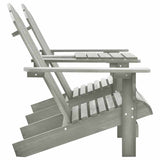Vidaxl tuinstoelen adirondack met tafeltje massief vurenhout grijs