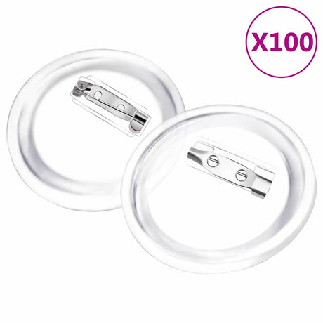 VidaXL Knöpfe mit Stiften 100 Stück 44 mm Acryl