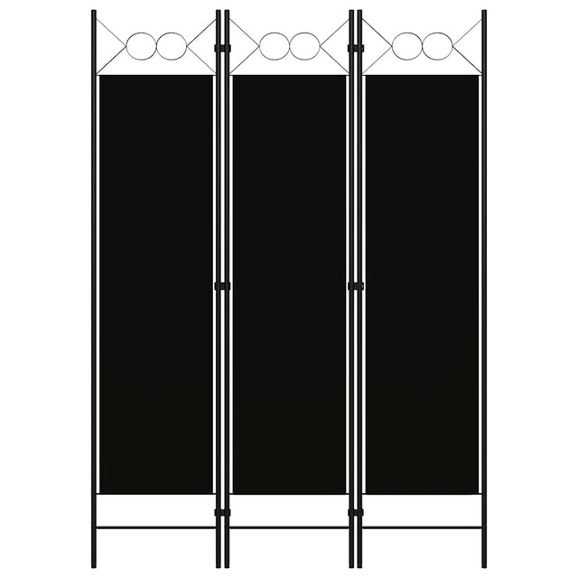 Vidaxl kamerscherm met 3 panelen 120x180 cm zwart
