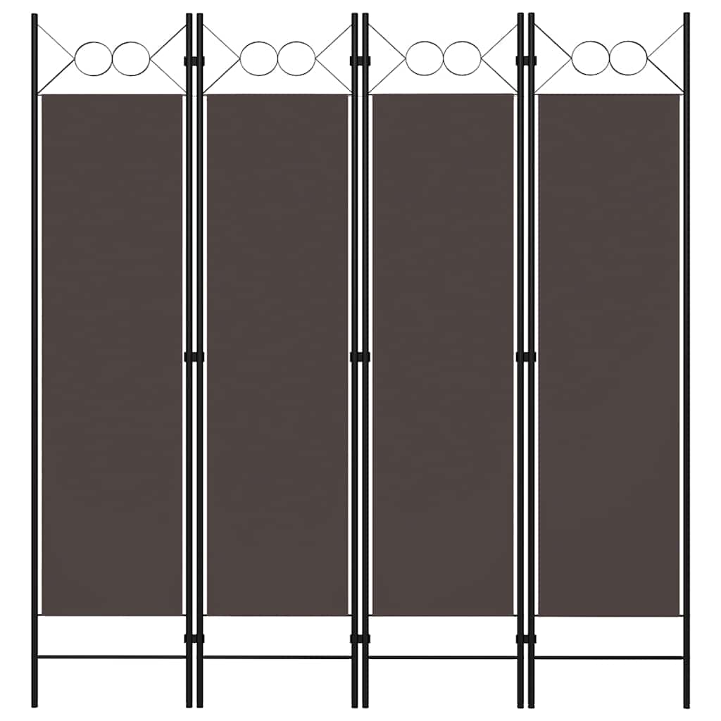 Vidaxl kamerscherm met 4 panelen 160x180 cm bruin