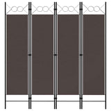 Vidaxl kamerscherm met 4 panelen 160x180 cm bruin