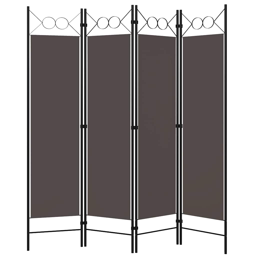 Vidaxl kamerscherm met 4 panelen 160x180 cm antraciet