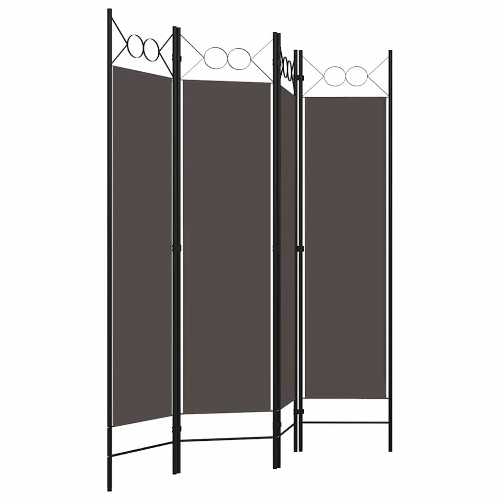 Vidaxl kamerscherm met 4 panelen 160x180 cm antraciet