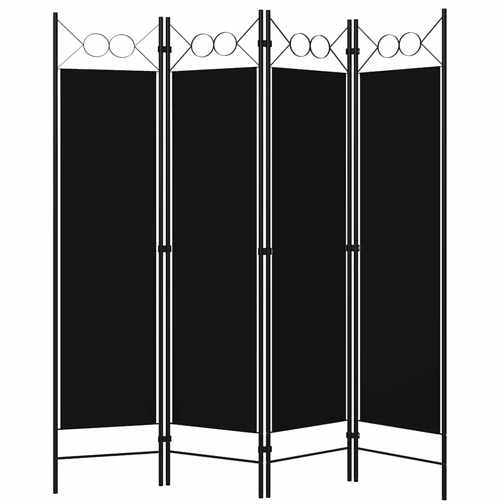 Vidaxl kamerscherm met 4 panelen 160x180 cm zwart