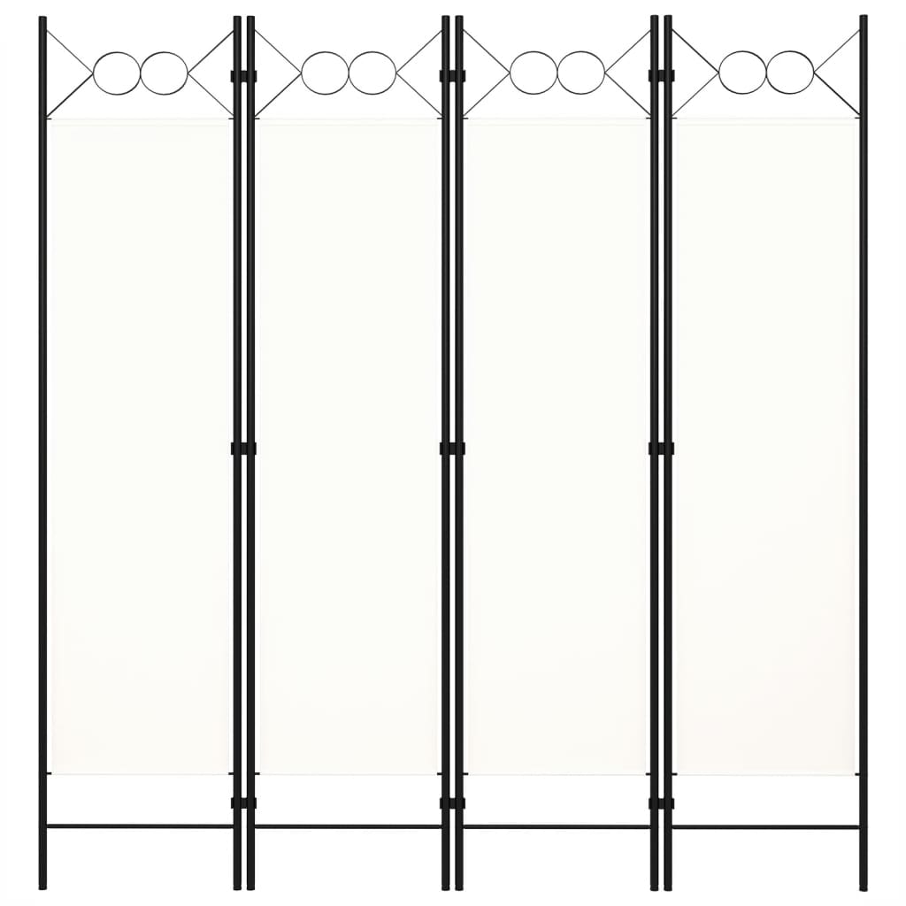 Vidaxl kamerscherm met 4 panelen 160x180 cm wit