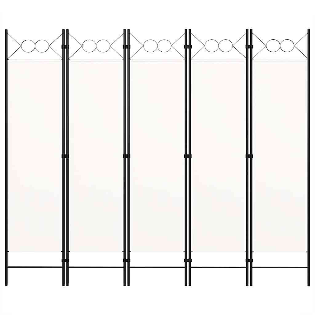 Vidaxl kamerscherm met 5 panelen 200x180 cm wit