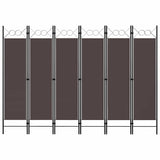 Vidaxl kamerscherm met 6 panelen 240x180 cm bruin