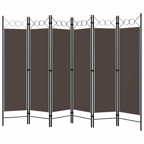 Vidaxl kamerscherm met 6 panelen 240x180 cm bruin