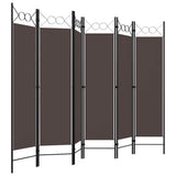 Vidaxl kamerscherm met 6 panelen 240x180 cm bruin