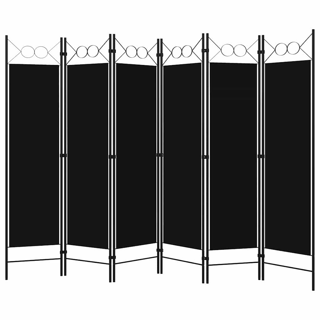 Vidaxl kamerscherm met 6 panelen 240x180 cm zwart