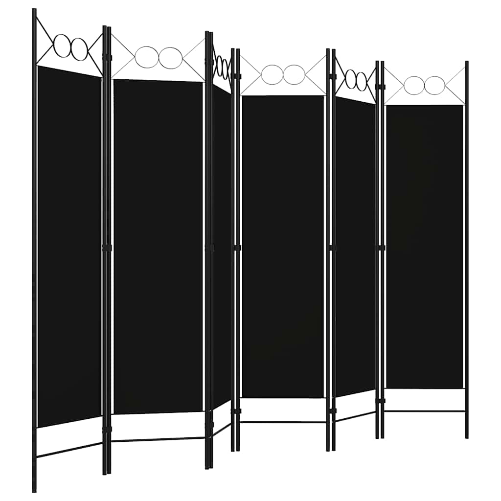 Vidaxl kamerscherm met 6 panelen 240x180 cm zwart