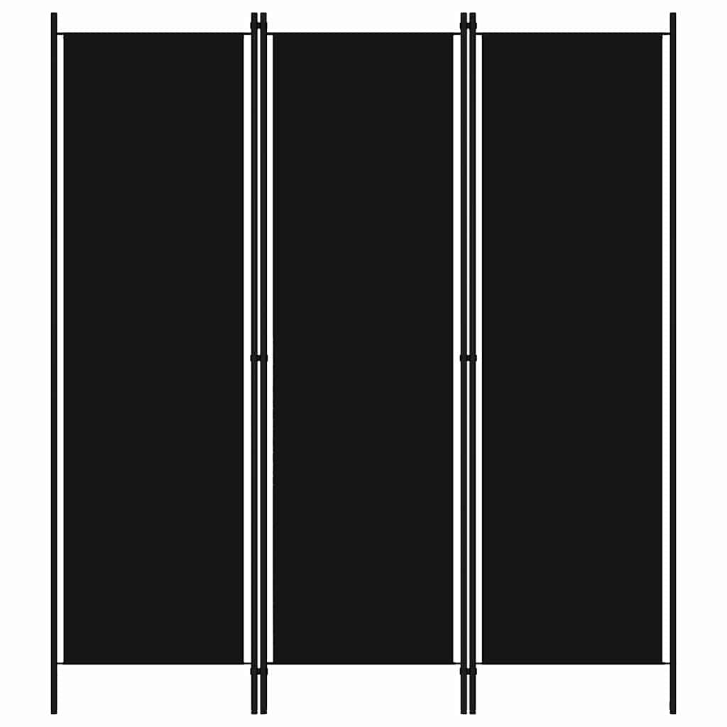 Vidaxl kamerscherm met 3 panelen 150x180 cm zwart