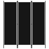 Vidaxl kamerscherm met 3 panelen 150x180 cm zwart