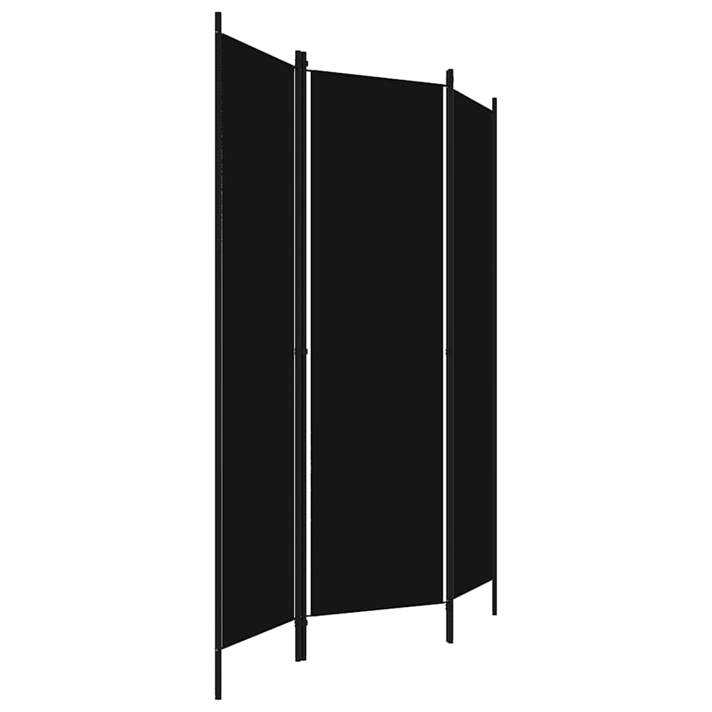 Vidaxl kamerscherm met 3 panelen 150x180 cm zwart