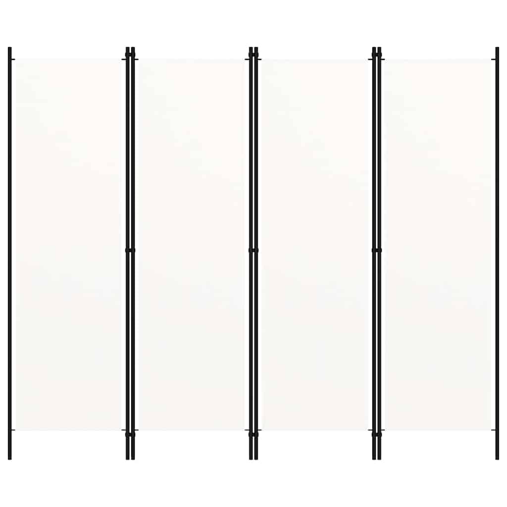Vidaxl kamerscherm met 4 panelen 200x180 cm wit