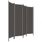 Vidaxl kamerscherm met 4 panelen 200x180 cm antraciet