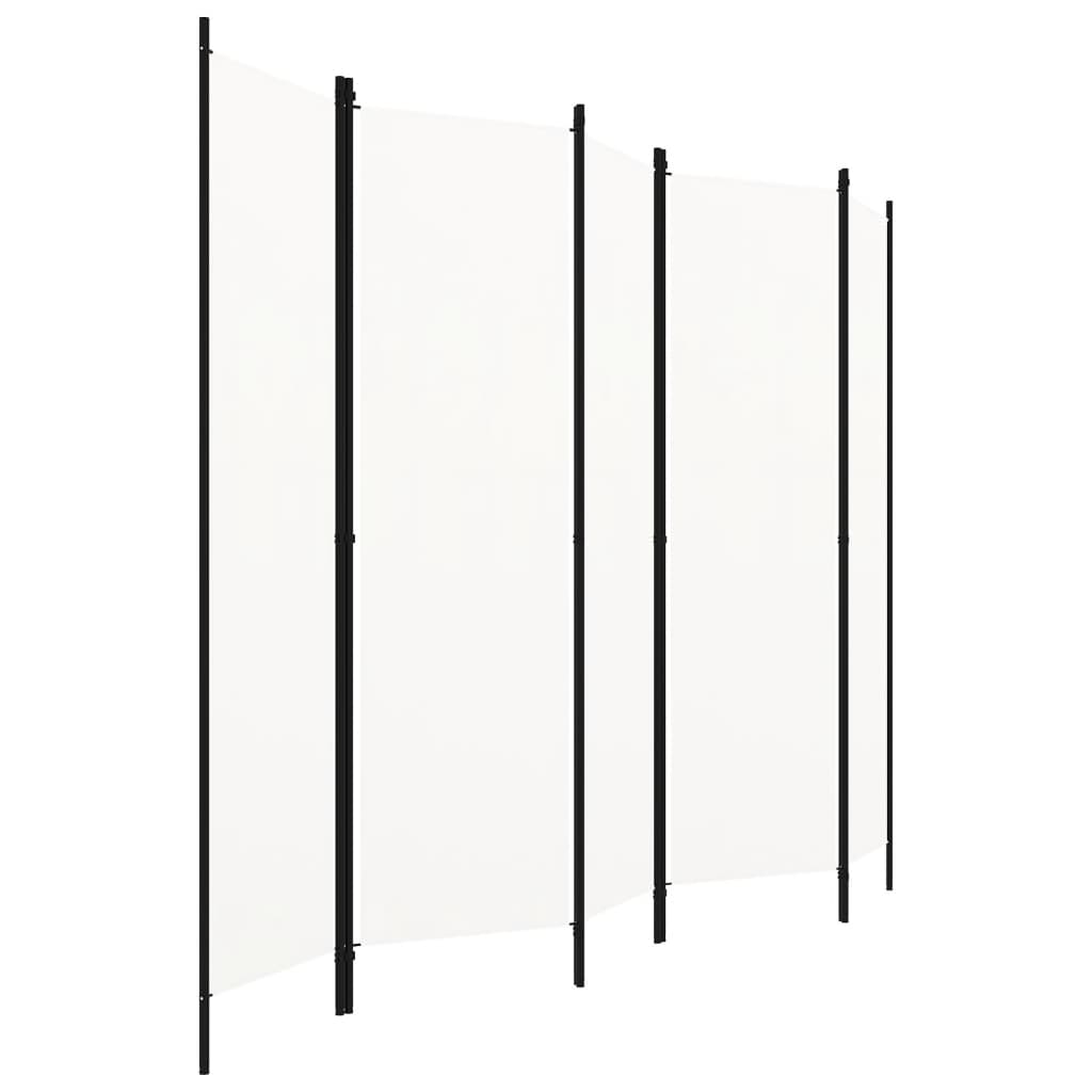 Vidaxl kamerscherm met 5 panelen 250x180 cm wit