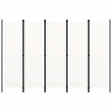 Vidaxl kamerscherm met 5 panelen 250x180 cm wit