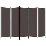 Vidaxl kamerscherm met 5 panelen 250x180 cm bruin