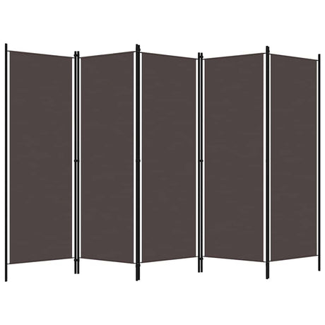 Vidaxl kamerscherm met 5 panelen 250x180 cm bruin