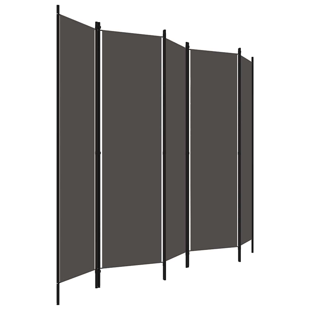 Vidaxl kamerscherm met 5 panelen 250x180 cm antraciet