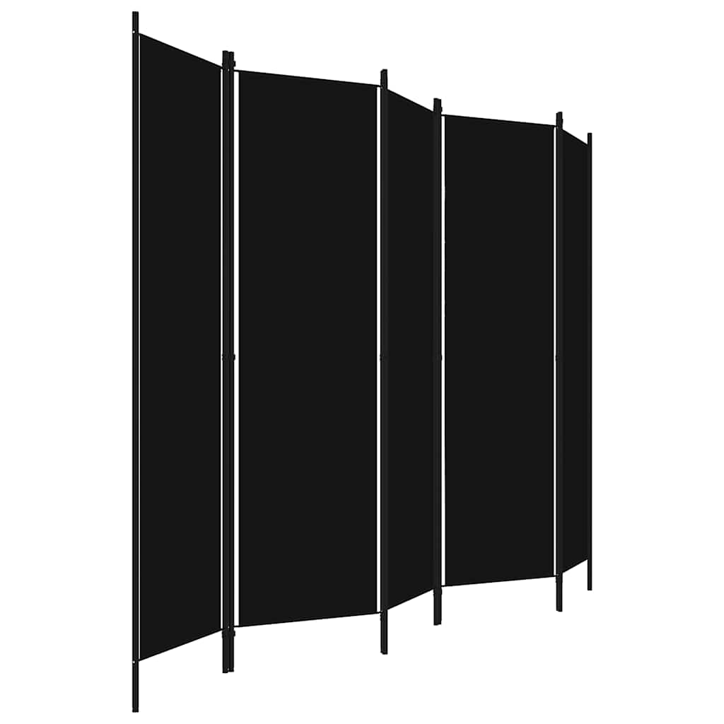 Vidaxl kamerscherm met 5 panelen 250x180 cm zwart