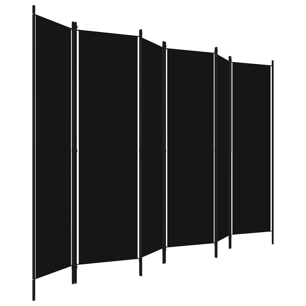 Vidaxl kamerscherm met 6 panelen 300x180 cm zwart
