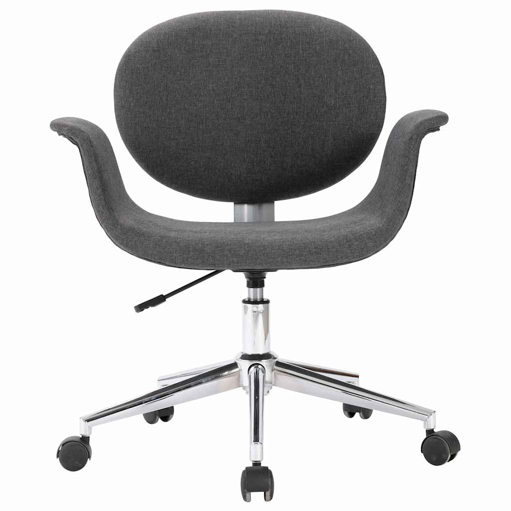 Vidaxl eetkamerstoelen draaibaar 2 st stof grijs