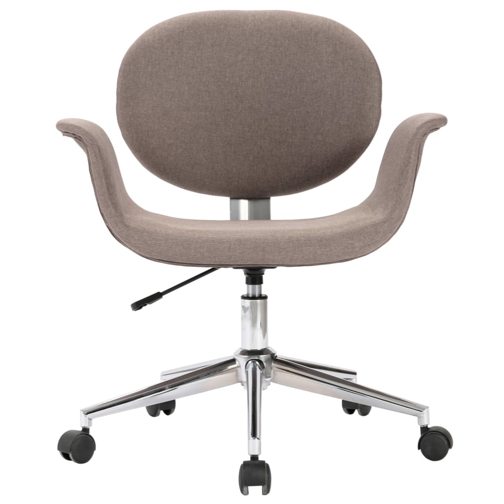 Vidaxl eetkamerstoelen draaibaar 2 st stof taupe