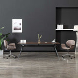 Vidaxl eetkamerstoelen draaibaar 2 st stof taupe