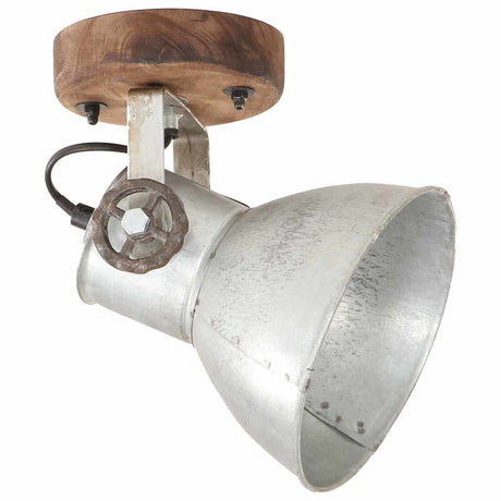 VidaXL Wand- und Deckenleuchten Industrie 2 Stk. E27 20x25 cm silberfarben