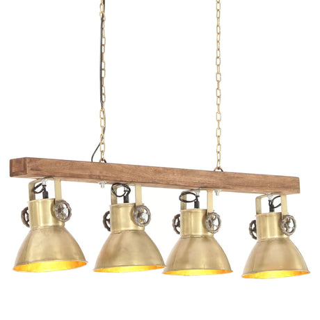 VIDAXL -Deckenlampe Industrial E27 Mangohout Messing -Colored
