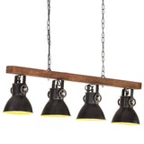 VidaXL Deckenleuchte Industrie E27 Mangoholz schwarz