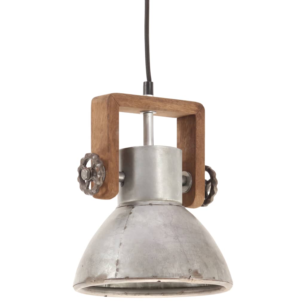 VidaXL Hängelampe Industrie rund 25 W E27 19 cm silberfarben