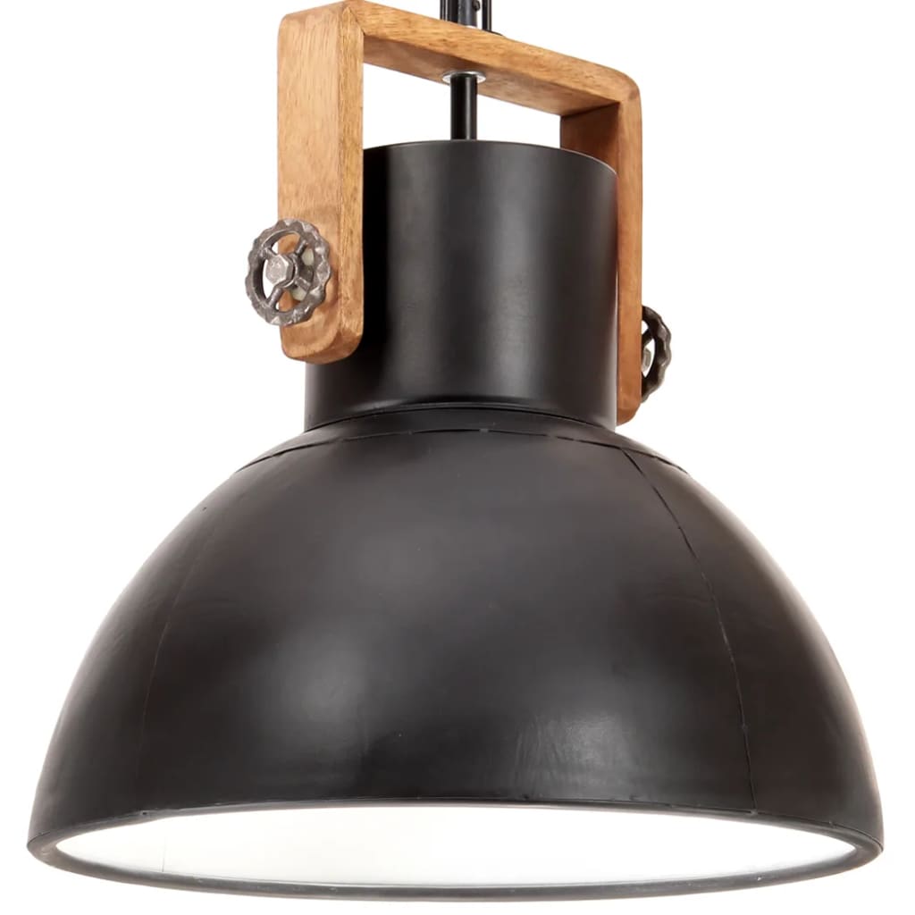 VidaXL Hängelampe Industrie rund 25 W E27 40 cm schwarz