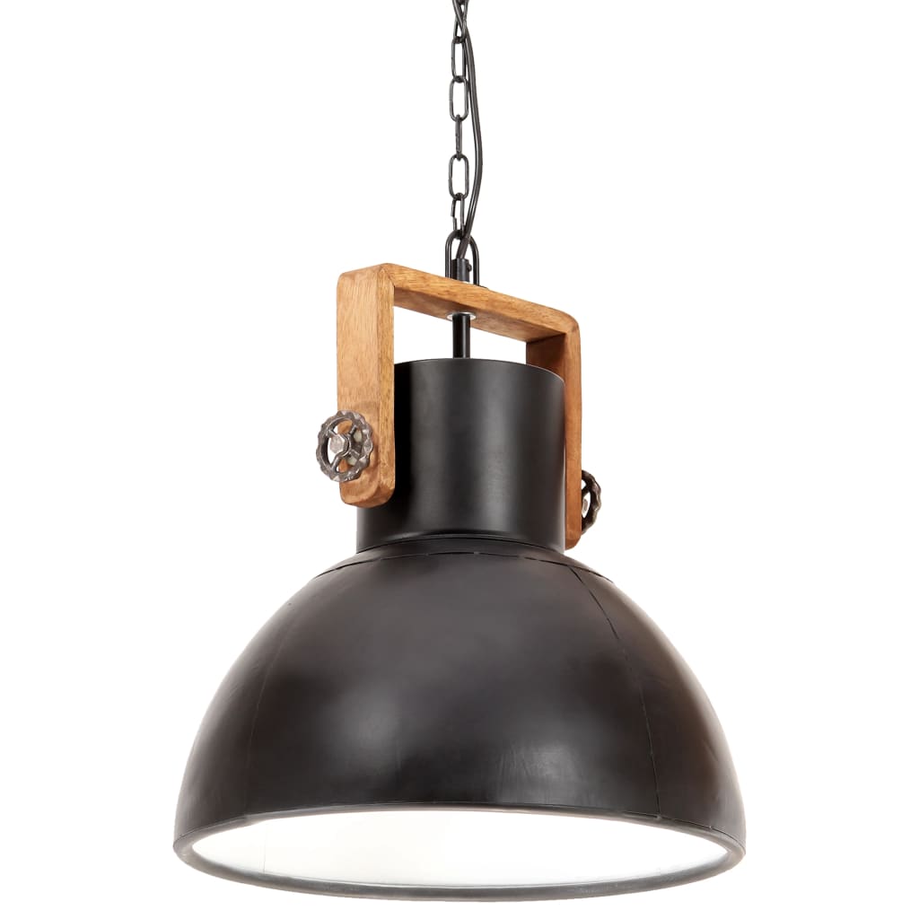 VidaXL Hängelampe Industrie rund 25 W E27 40 cm schwarz