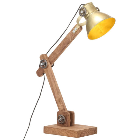 VidaXL Schreibtischlampe Industrie rund E27 58x18x90 cm messingfarben