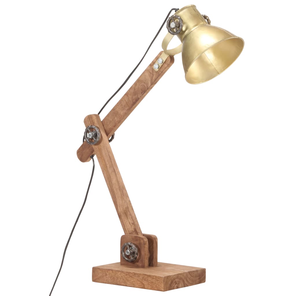 VidaXL Schreibtischlampe Industrie rund E27 58x18x90 cm messingfarben