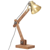 VidaXL Schreibtischlampe Industrie rund E27 58x18x90 cm messingfarben