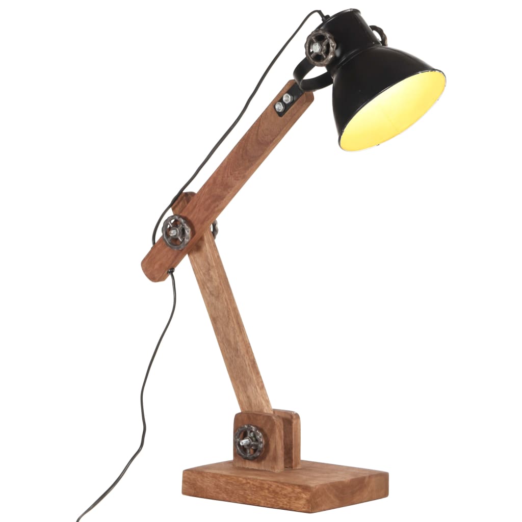 VidaXL Schreibtischlampe Industrie rund E27 58x18x90 cm schwarz