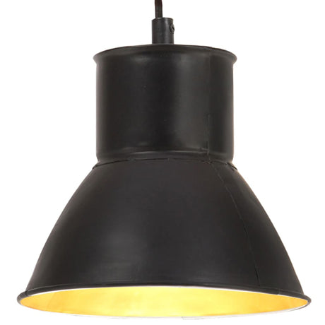 VidaXL Hängelampe rund 25 W E27 17 cm schwarz