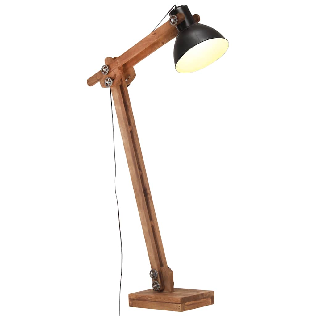Vidaxl -Stehlampe E27 Solid Mango Holz schwarz