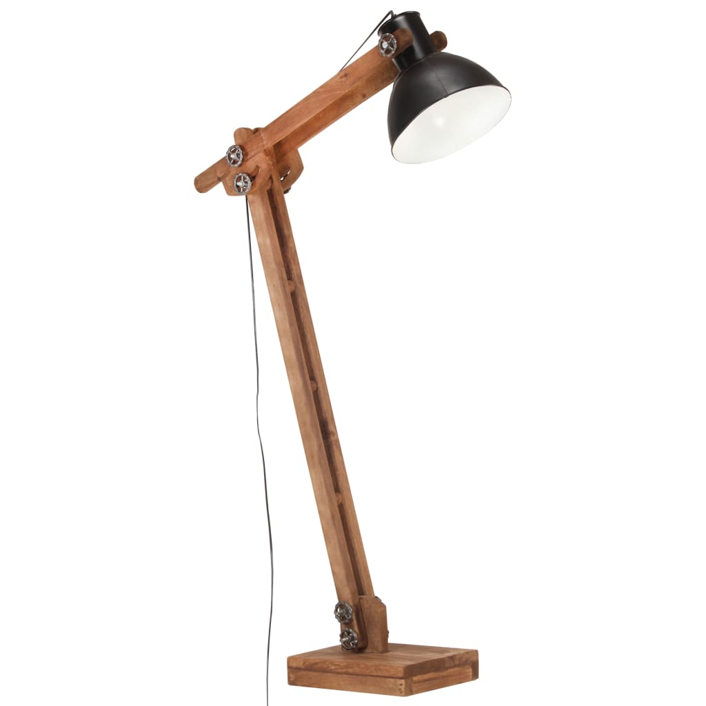 Vidaxl -Stehlampe E27 Solid Mango Holz schwarz