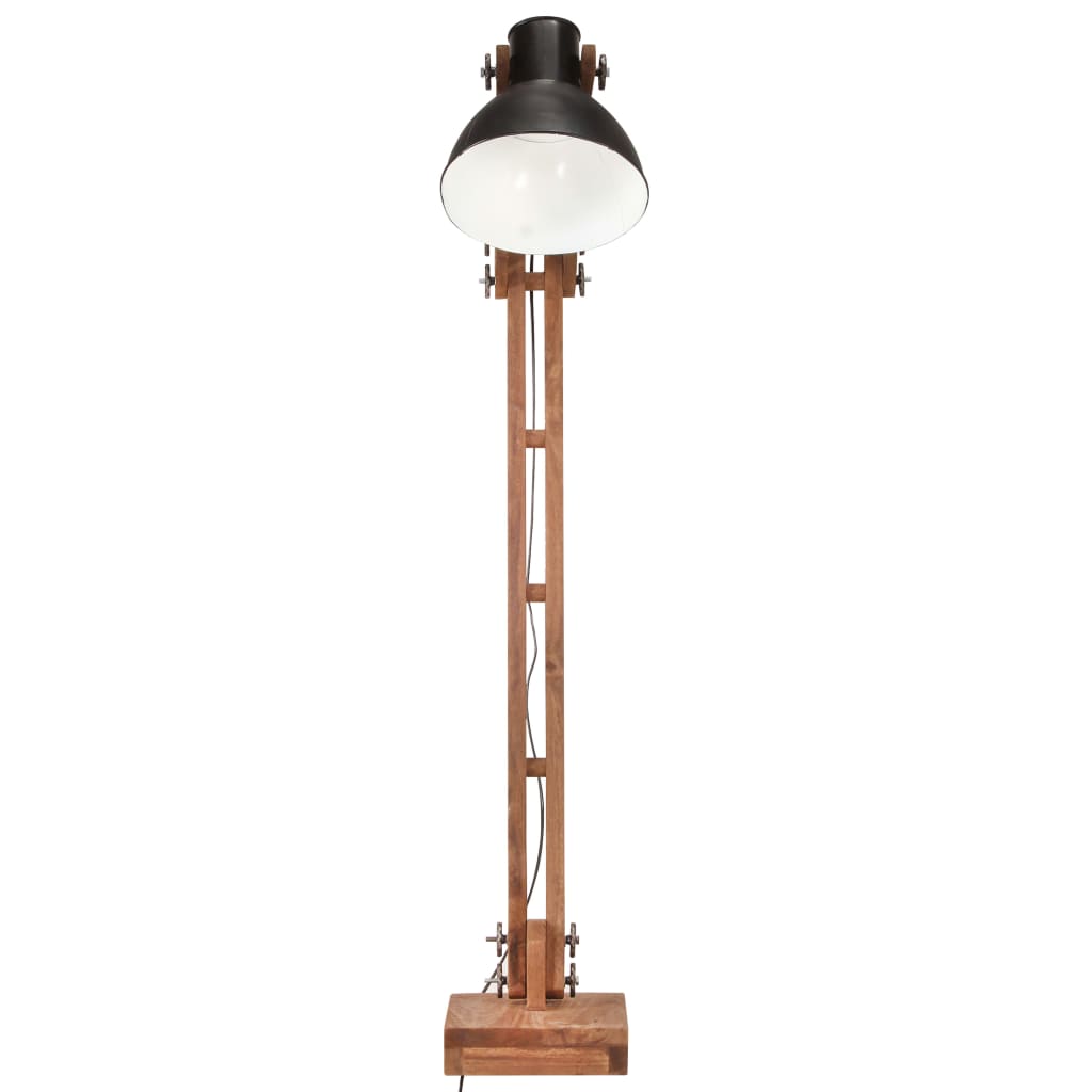 Vidaxl -Stehlampe E27 Solid Mango Holz schwarz
