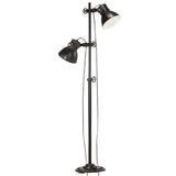 Vidaxl -Stehlampe mit 2 Lampenschirmen E27 Gusseisen schwarz
