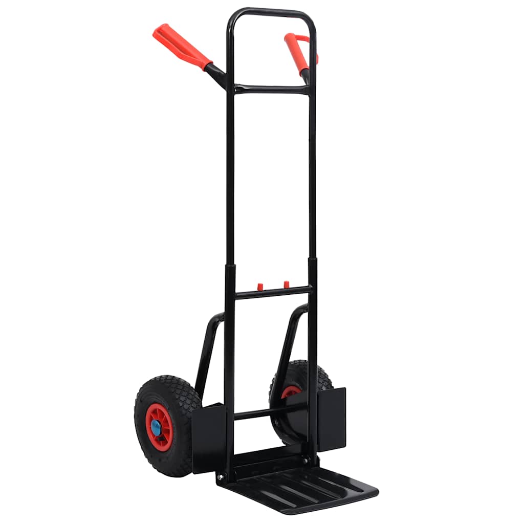 Vidaxl steekwagen telescopisch 200 kg zwart en rood
