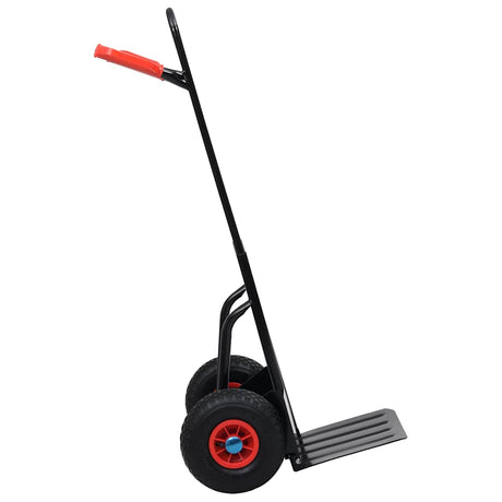 Vidaxl steekwagen telescopisch 200 kg zwart en rood