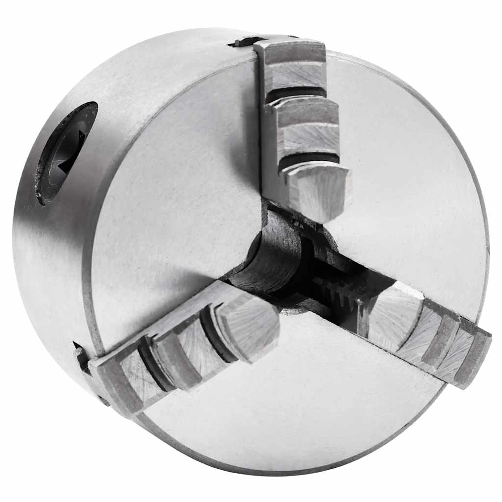 VIDAXL -Klauenplatte mit 3 Becken selbst -Zentrieren von 80 mm Stahl