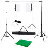 VidaXL Fotostudio-Set mit Softbox-Lichtern und Hintergrund