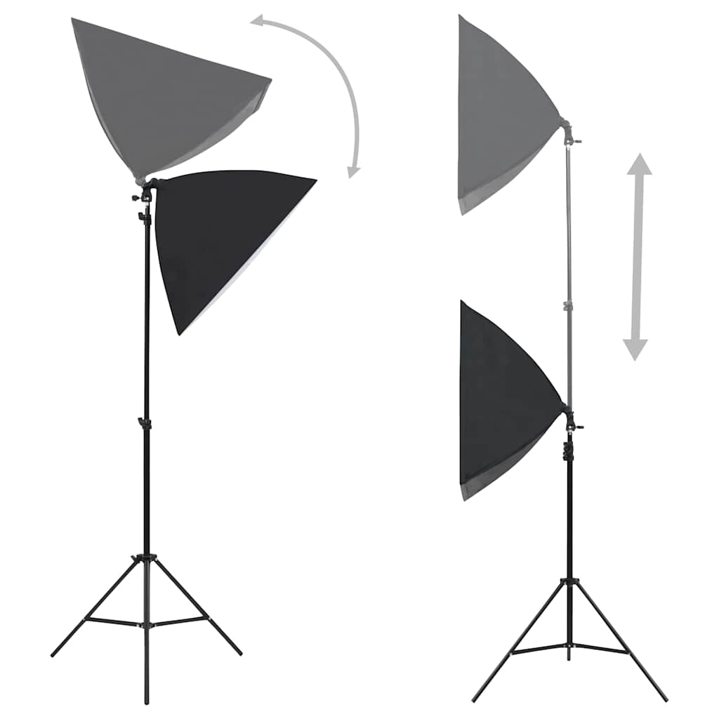 VidaXL Fotostudio-Set mit Softbox-Lichtern und Hintergrund